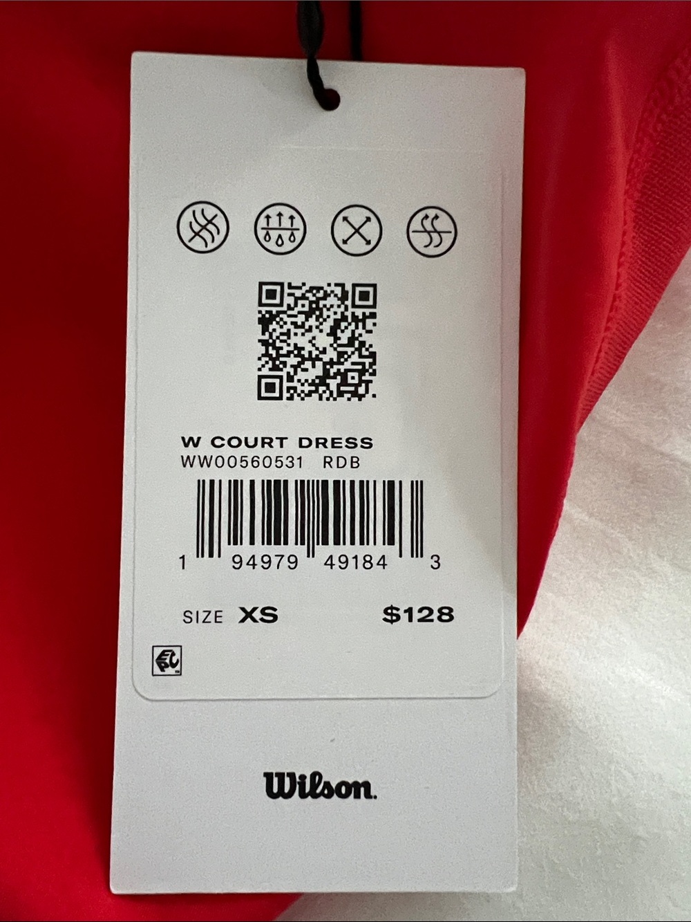 NWT Wilson Court Dress Red Tennis Sport - Picture 10 of 11